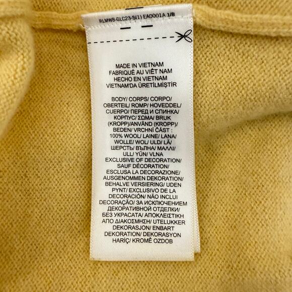 Vintage Polo Ralph Lauren Pullover Wool Sweater Butter Yellow Men's - Picture 11 of 12